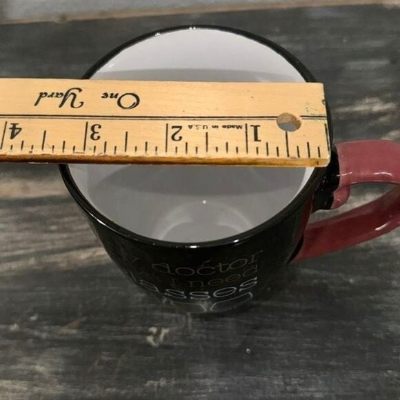 Funny Wine Coffee Mug With Heart Handle - Picture 6 of 6